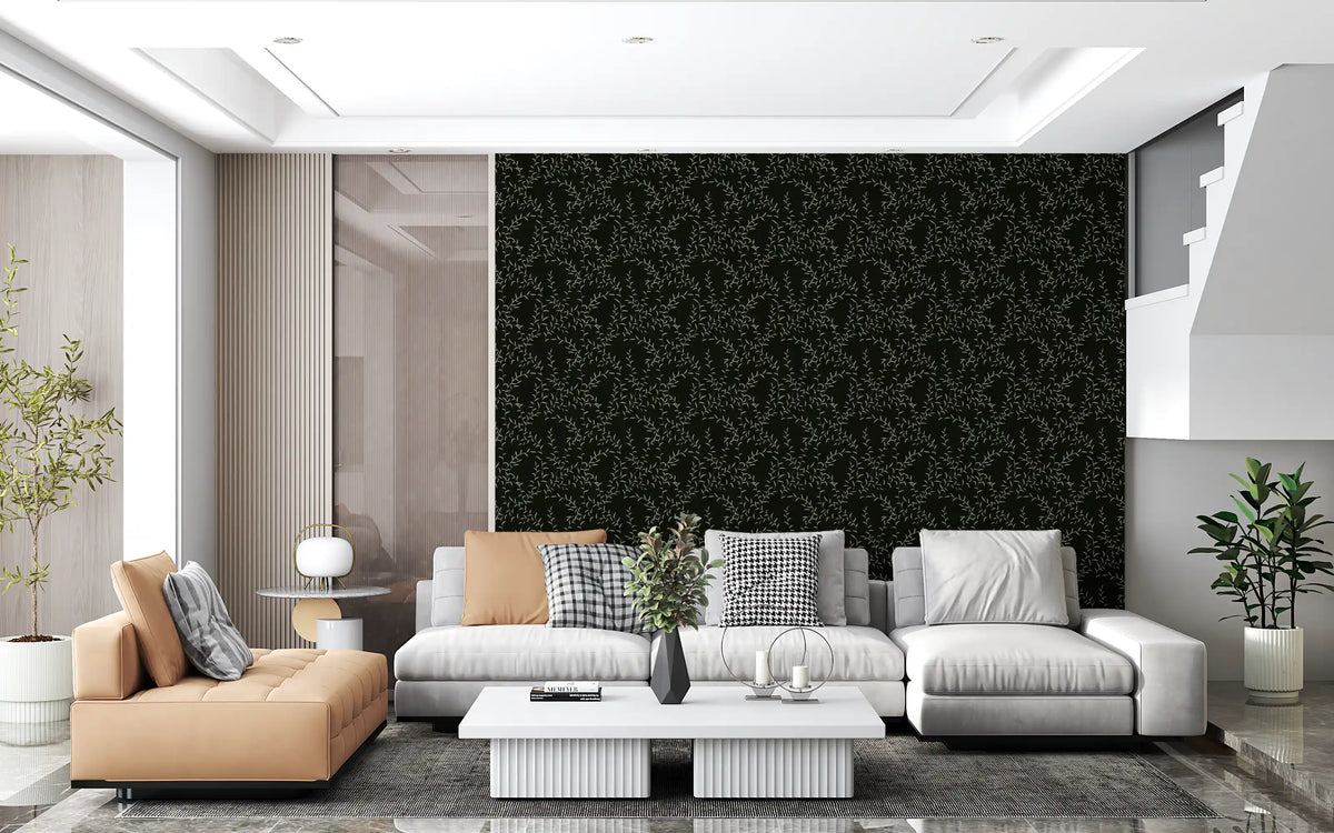 Papier peint silhouette de branche de saule minimaliste⁠