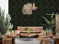 Papier peint silhouette de branche de saule minimaliste⁠