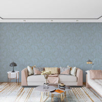 Papier peint minimaliste avec motif de feuilles de saule