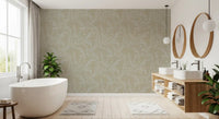 Papier peint botanique tissé avec motif de rameaux de saule