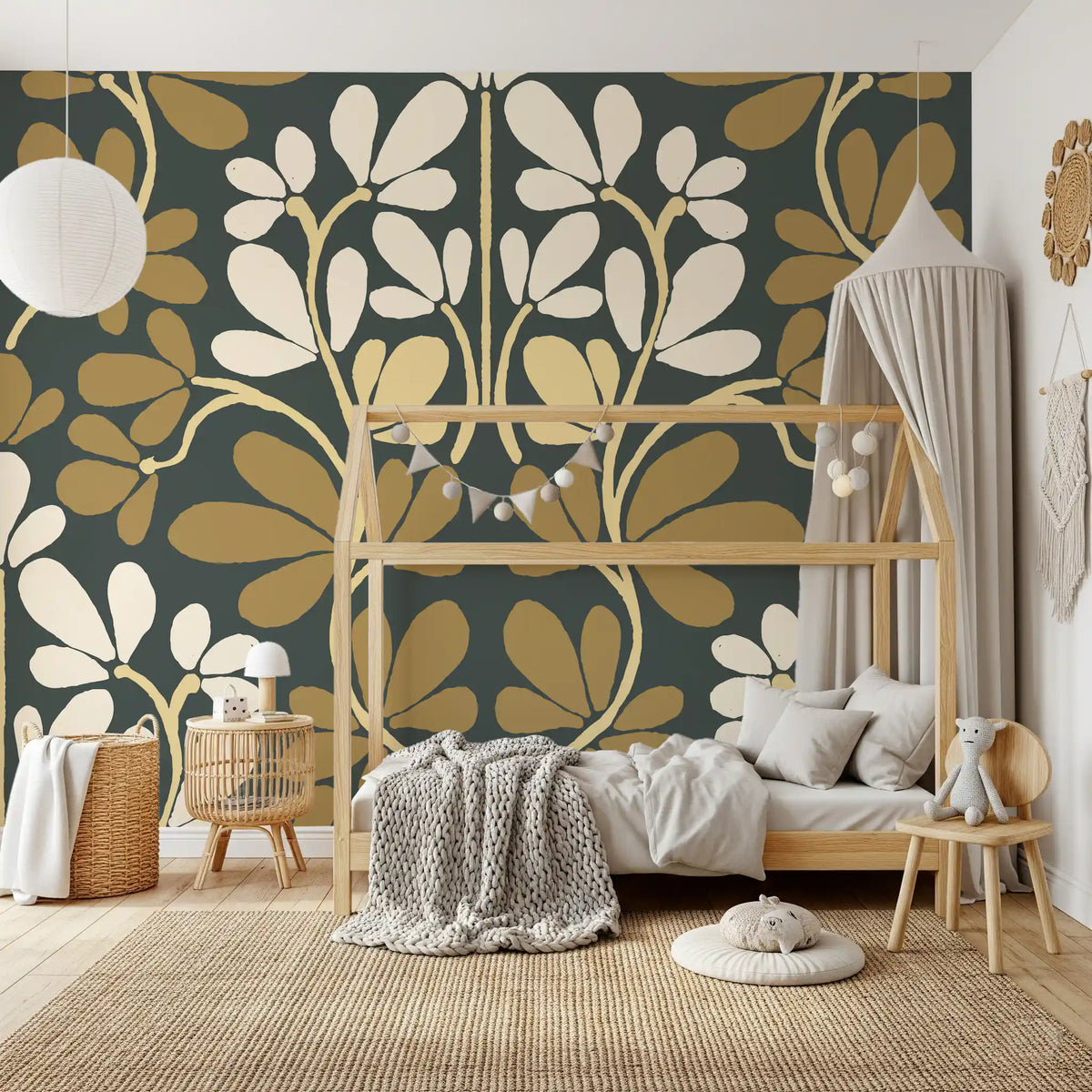 Wandbild „Goldene Blättersymmetrie“