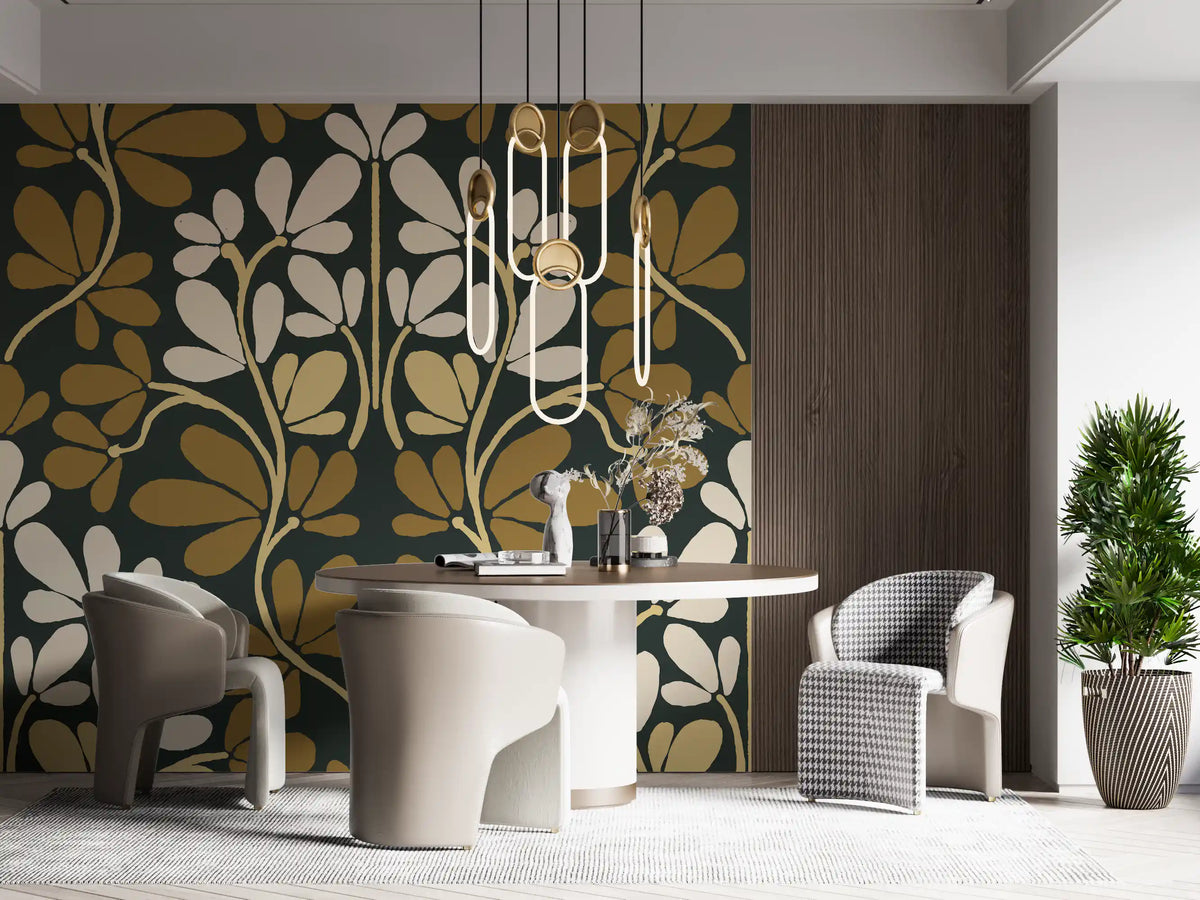 Wandbild „Goldene Blättersymmetrie“