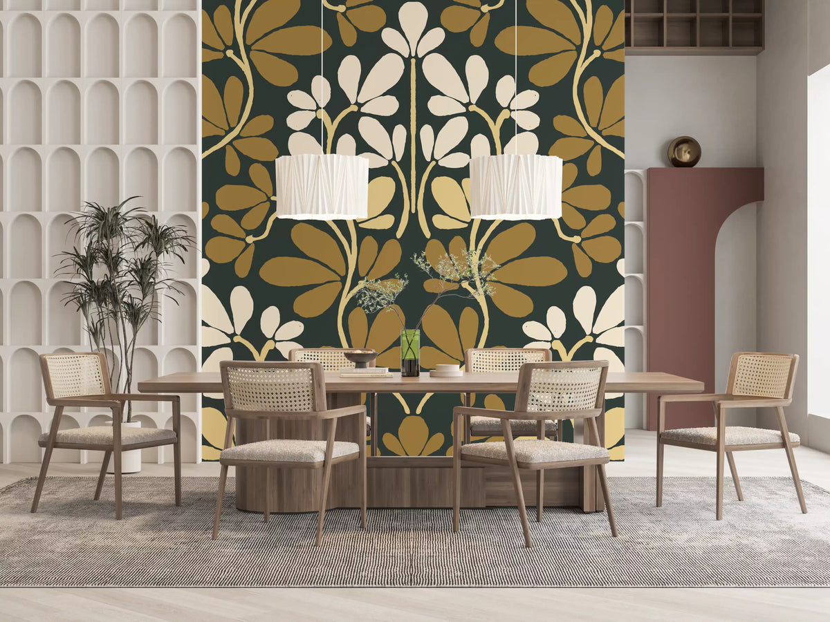 Wandbild „Goldene Blättersymmetrie“