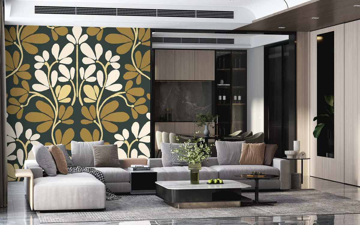 Wandbild „Goldene Blättersymmetrie“
