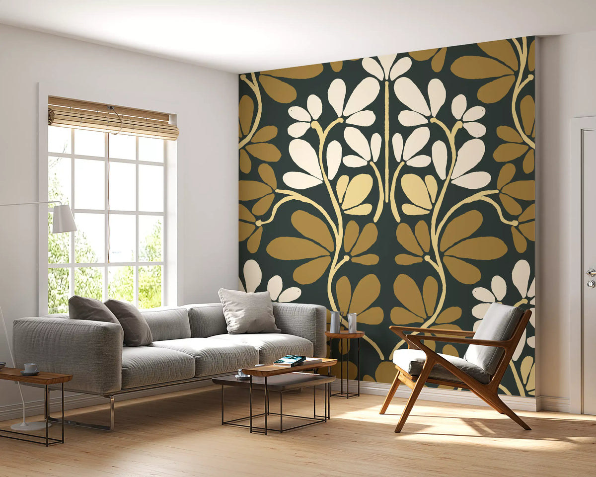 Wandbild „Goldene Blättersymmetrie“
