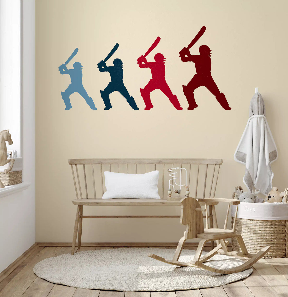 Wandbild „Cricket-Schlagmann in Bewegung“