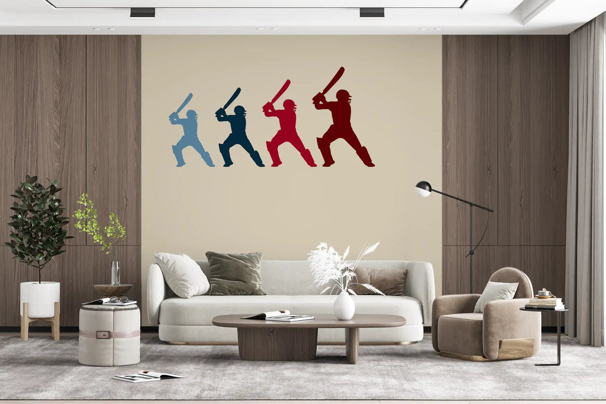 Wandbild „Cricket-Schlagmann in Bewegung“