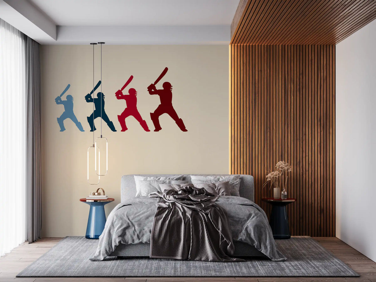 Wandbild „Cricket-Schlagmann in Bewegung“