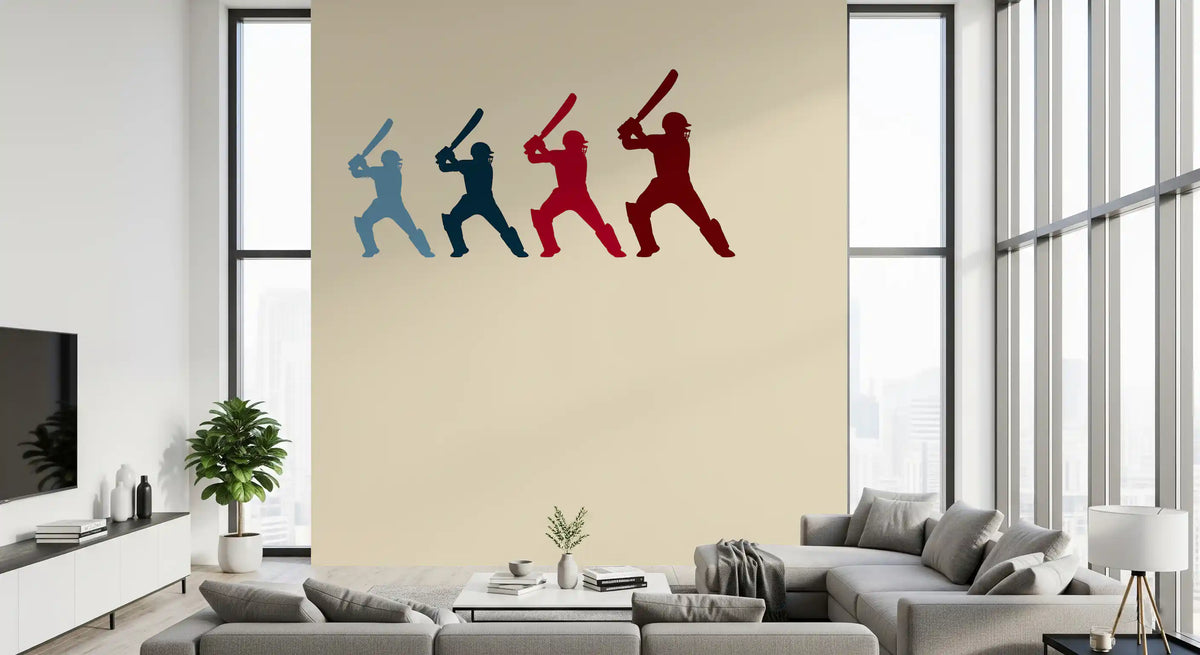 Wandbild „Cricket-Schlagmann in Bewegung“