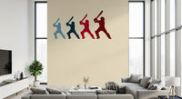 Wandbild „Cricket-Schlagmann in Bewegung“