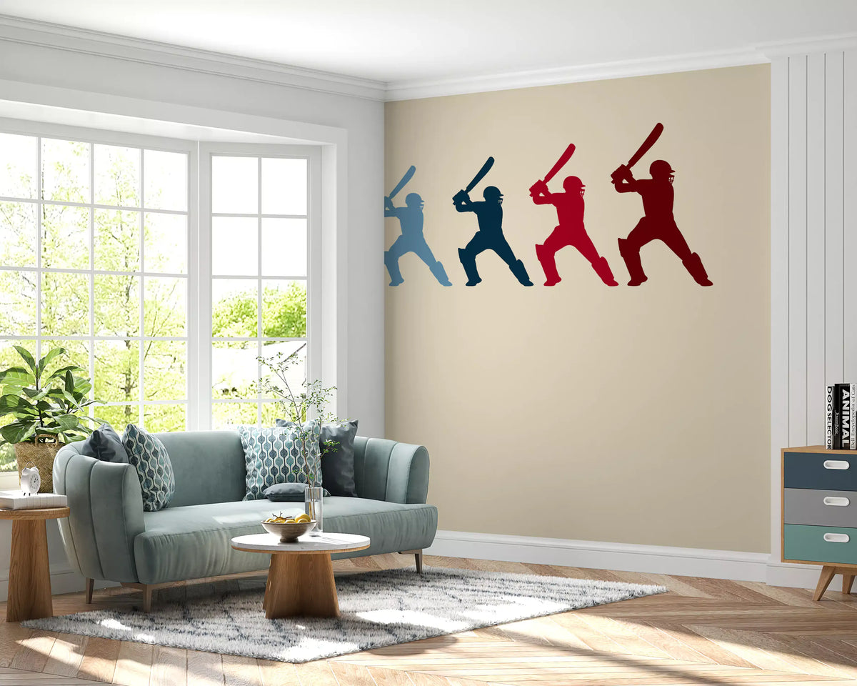 Wandbild „Cricket-Schlagmann in Bewegung“