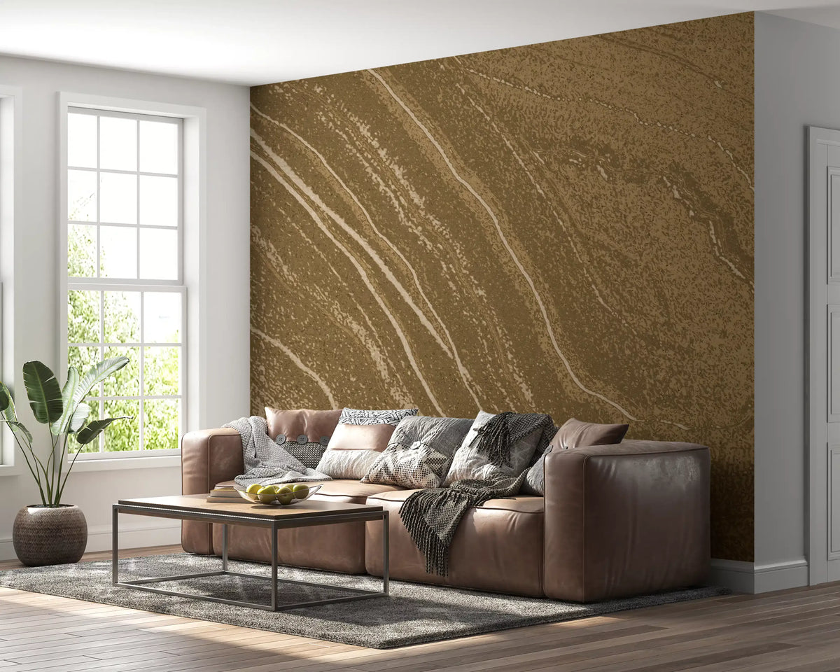 Minimalistische Sandstein-Fluss-Wandtapete