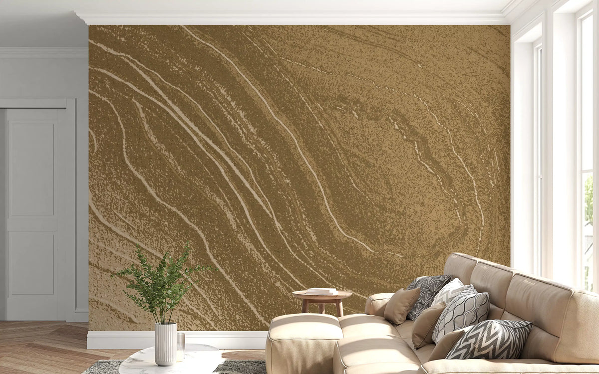 Minimalistische Sandstein-Fluss-Wandtapete