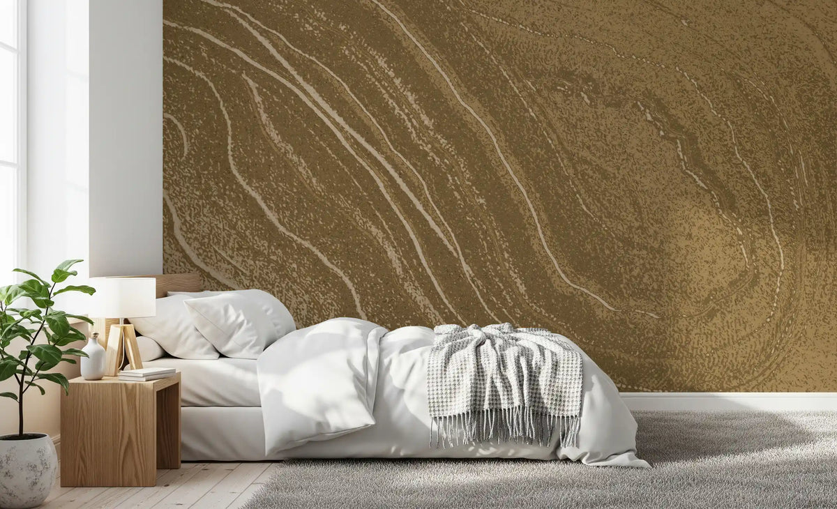 Minimalistische Sandstein-Fluss-Wandtapete