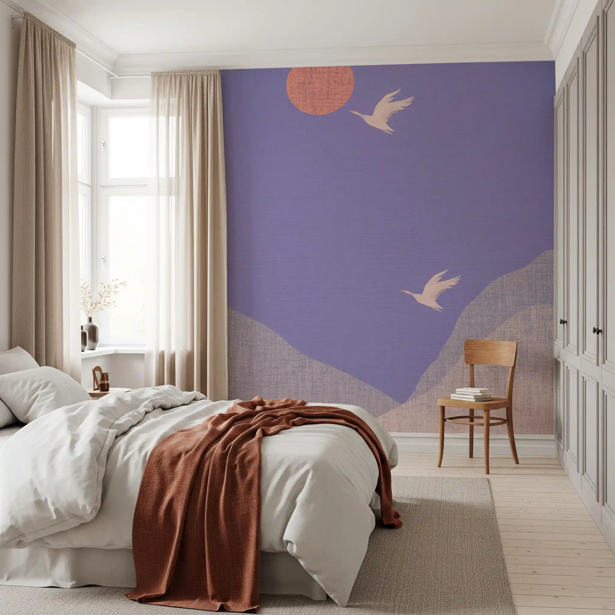 Zen-Wandbild „Bergflug-Landschaft“