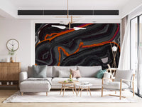 Moderne vægmaleri med mønsteret Fiery Strata