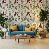 Vintage Botanical Herbarium Study Wallpaper⁠