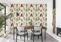 Vintage Botanical Herbarium Study Wallpaper⁠