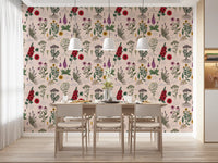 Medicinal Wildflower Garden Study Wallpaper⁠