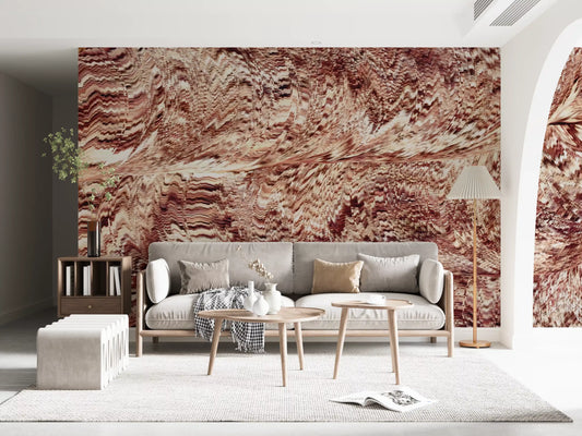 Mural de parede com dunas de areia ocre texturizadas