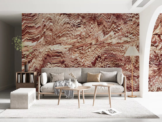 Papier peint panoramique de dunes de sable ocre texturées