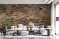 Wandbild „Erdige tonale Pinselstrichbewegung“
