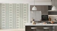 Sage Green Damask Stripe Pattern Wallpaper⁠