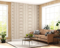 Beige Damask Stripe Heritage Wallpaper⁠