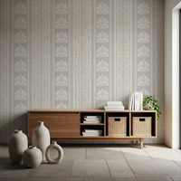 Soft Grey Heritage Damask Wallpaper⁠