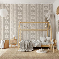 Neutral Heritage Damask Stripe Wallpaper⁠