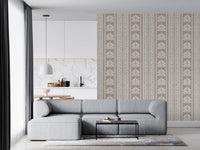 Neutral Heritage Damask Stripe Wallpaper⁠
