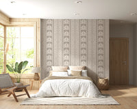 Neutral Heritage Damask Stripe Wallpaper⁠