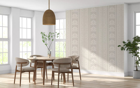 Botanical Stripe Neutral Art Wallpaper⁠