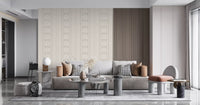 Botanical Stripe Neutral Art Wallpaper⁠