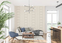 Botanical Stripe Neutral Art Wallpaper⁠