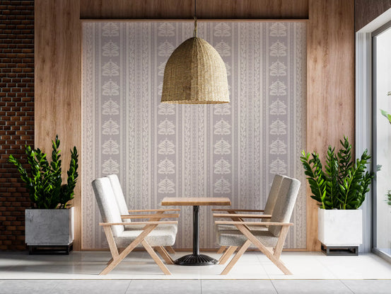 Vintage Chinoiserie Stripe Wallpaper⁠