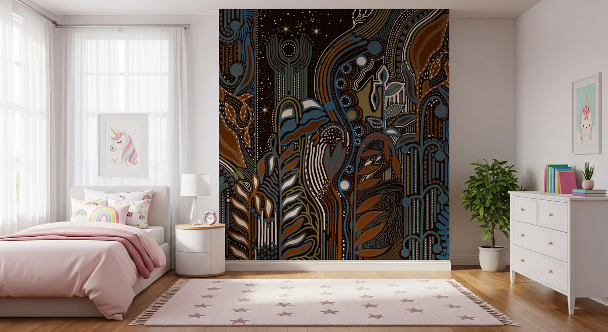 Wandbild „Starlit Botanical Rhythm“