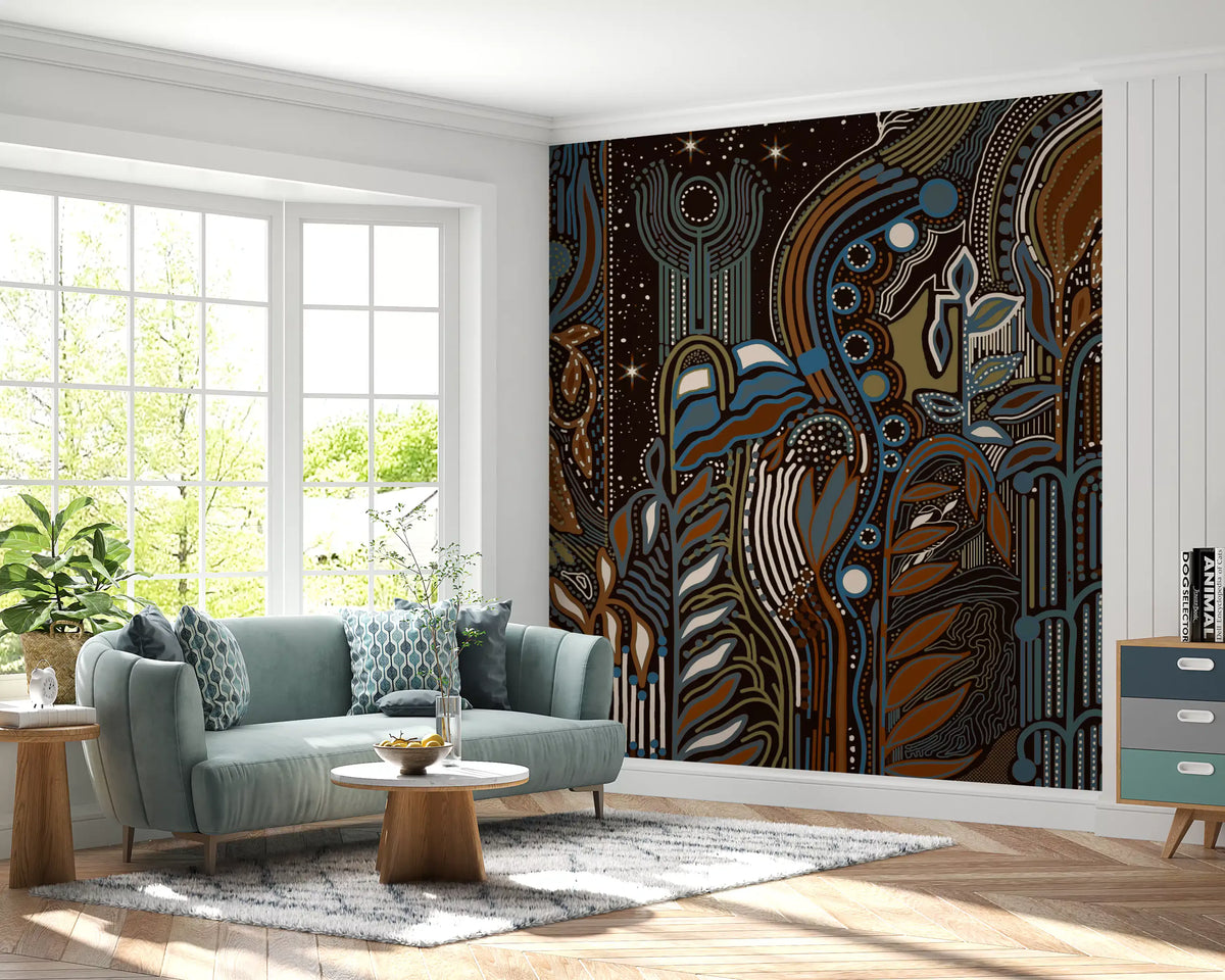 Wandbild „Starlit Botanical Rhythm“