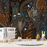 Wandbild „Starlit Botanical Rhythm“