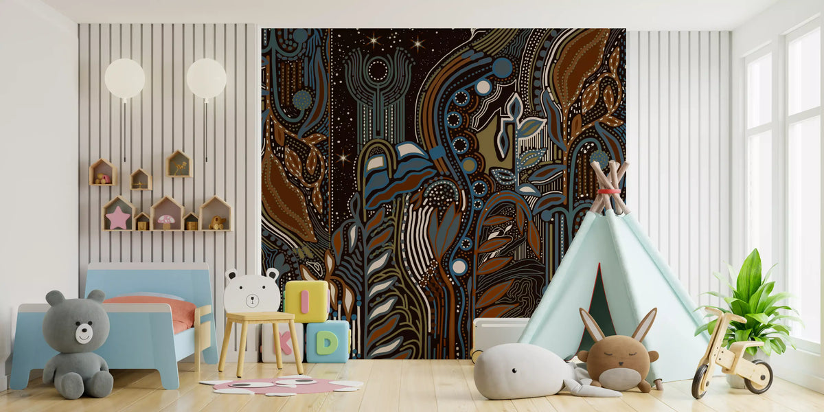 Wandbild „Starlit Botanical Rhythm“