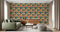 Abstracte polygonen en vormen behang⁠