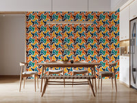 Abstracte polygonen en vormen behang⁠