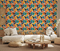 Abstracte polygonen en vormen behang⁠