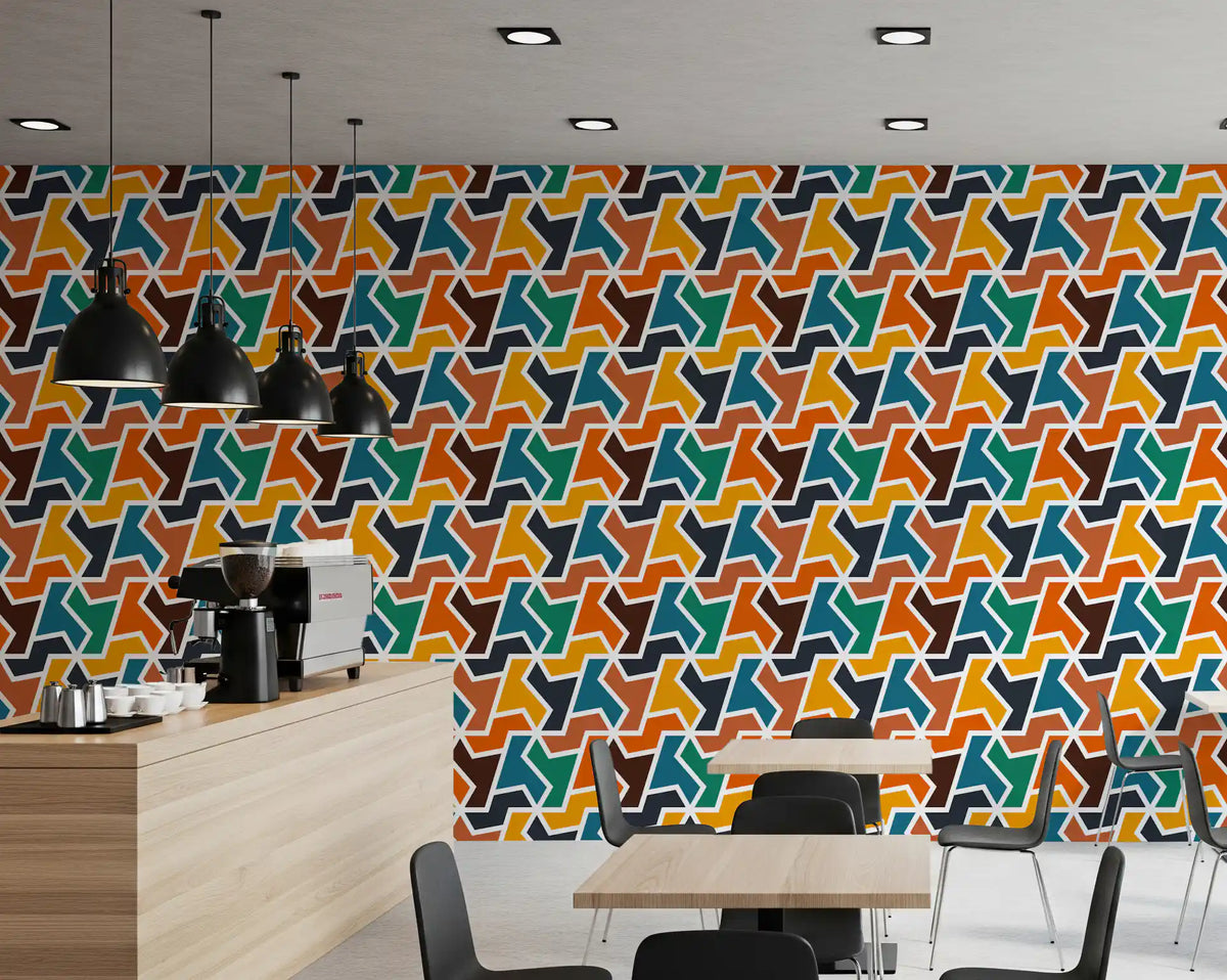 Abstracte polygonen en vormen behang⁠
