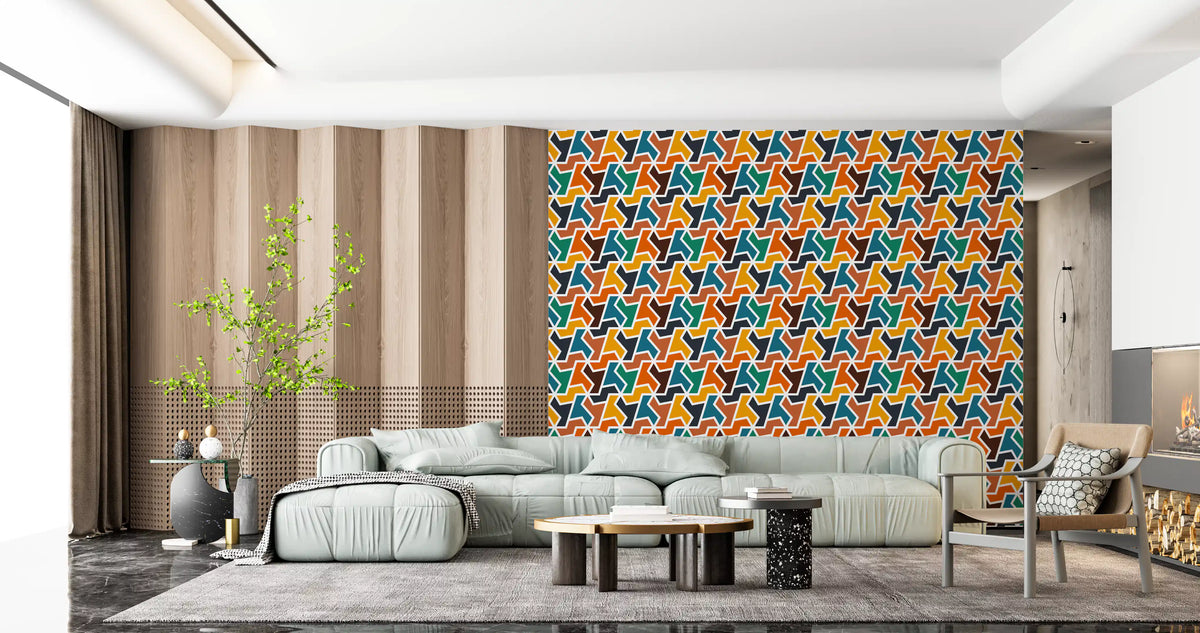 Abstracte polygonen en vormen behang⁠