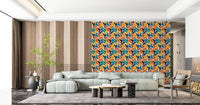 Abstracte polygonen en vormen behang⁠