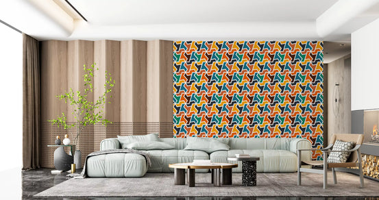 Abstracte polygonen en vormen behang⁠