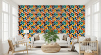 Abstracte polygonen en vormen behang⁠