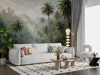Wandbild „Nebeliger tropischer Flusstal“