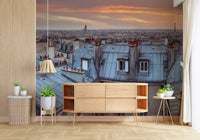 Wandgemälde „Twilight Over The Zinc Roofs of Paris“